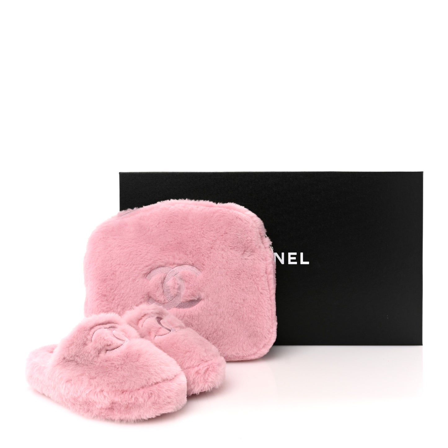 Shearling CC Flat Mules 37 Pink