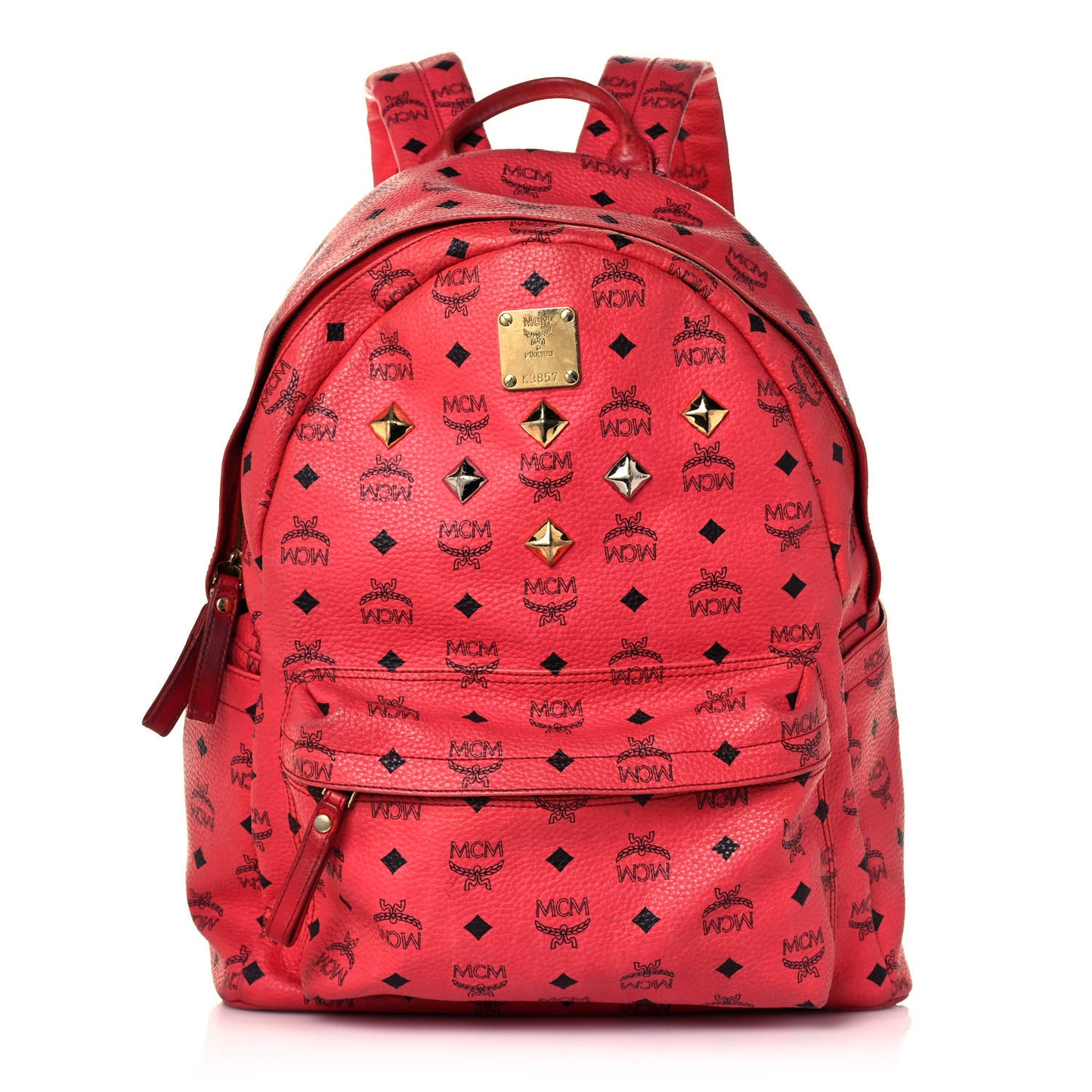 Visetos Medium Sprinkle Stud Stark Backpack Red