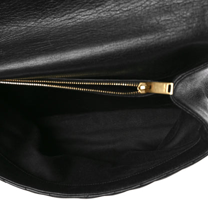Saint Laurent Sheepskin Matelasse Chevron Monogram Large College Satchel Black 4 of 8