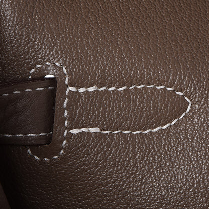 Hermes Taurillon Clemence Birkin 35 Etoupe 16 of 32
