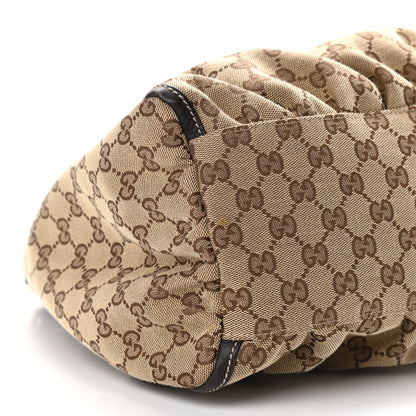 Gucci Monogram Large D Gold Hobo Dark Brown 9 of 10