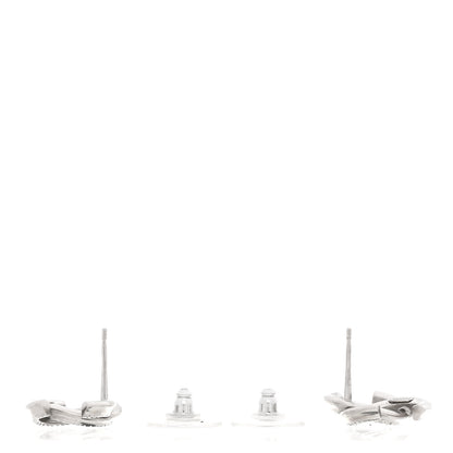 Chanel Metal CC Rope Earrings Silver 3 of 5