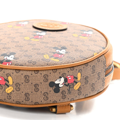 Gucci X DISNEY Mini Vintage GG Supreme Monogram Mickey Mouse Round Backpack Beige Vintage Sun Oil 10 of 10