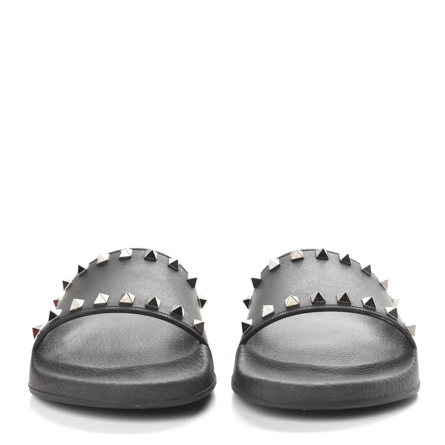 Rubber Rockstud Slide Sandals 40 Black