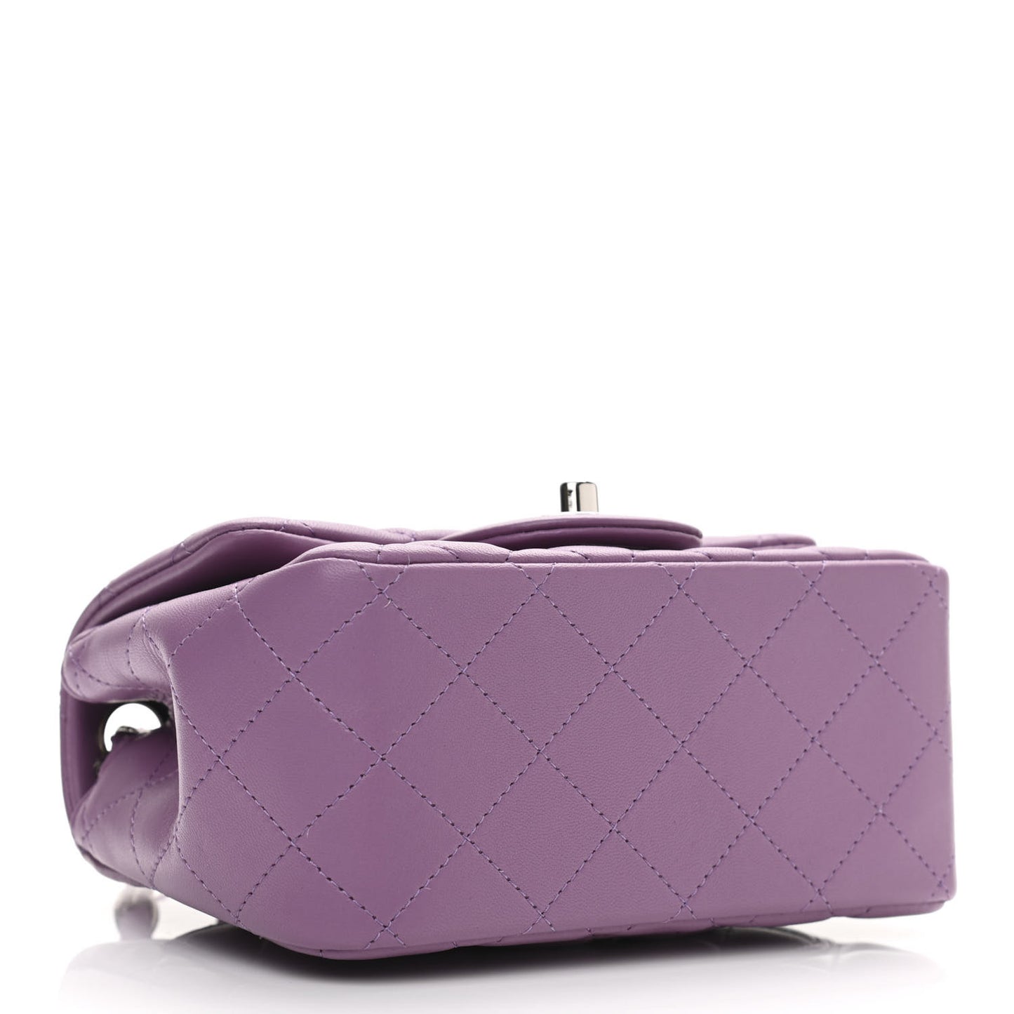 Lambskin Quilted Mini Square Flap Purple