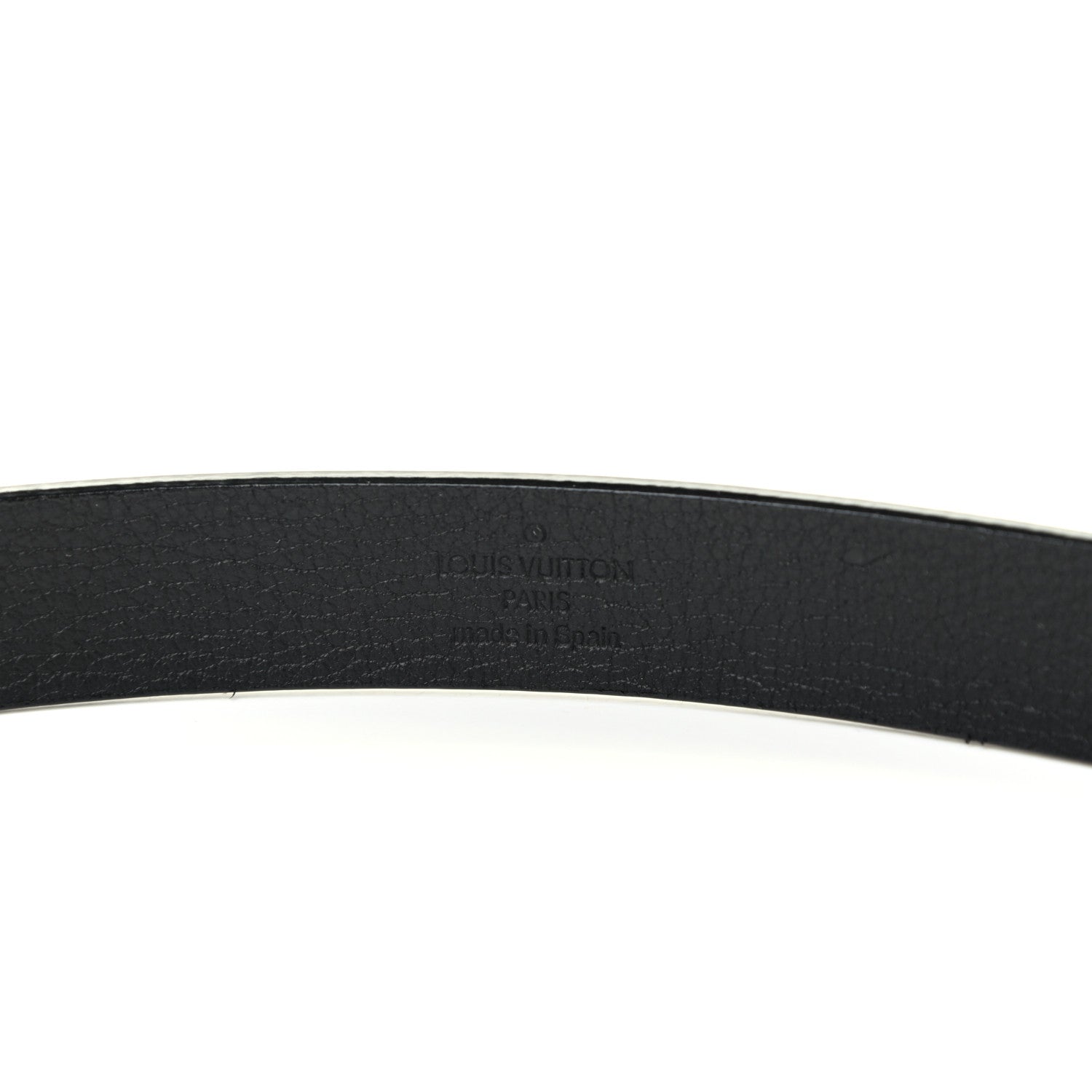 Louis Vuitton Calfskin Embossed 20MM LV Initiales Belt 80 32 Black 3 of 5