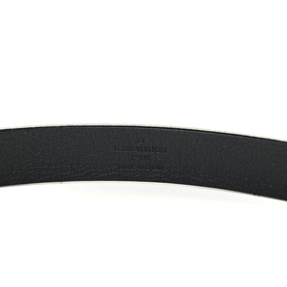 Louis Vuitton Calfskin Embossed 20MM LV Initiales Belt 80 32 Black 3 of 5