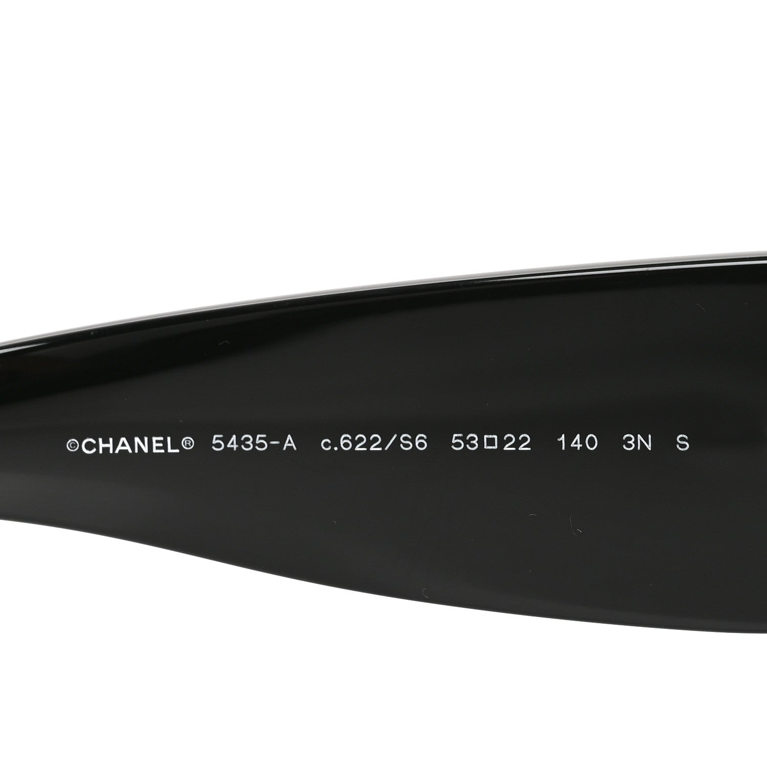 Chanel Acetate Rectangle Sunglasses 5435-A Black 5 of 7