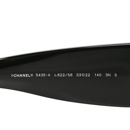 Chanel Acetate Rectangle Sunglasses 5435-A Black 5 of 7