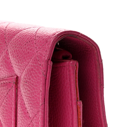 Chanel Caviar Enamel Quilted Wallet On Chain WOC Pink 13 of 14
