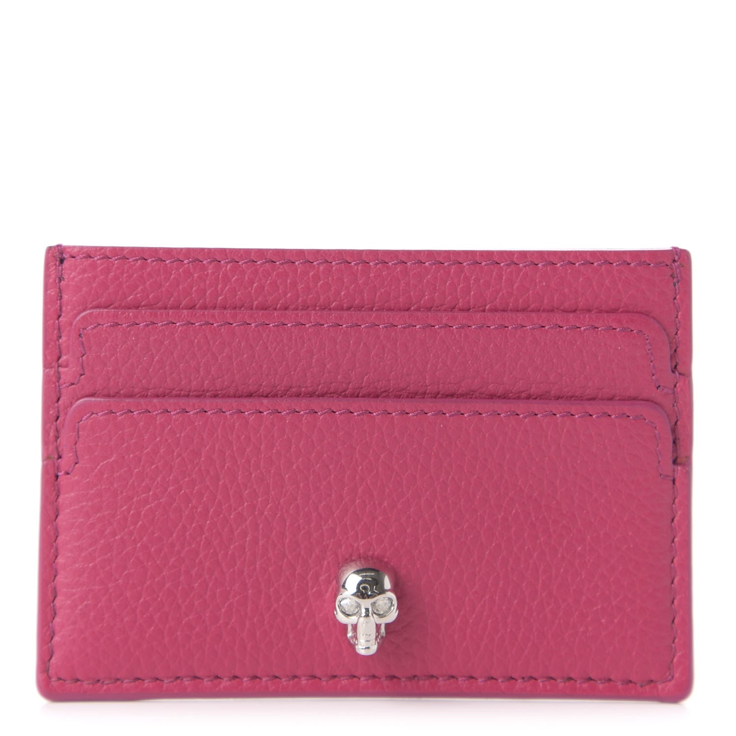 Alexander McQueen Calfskin Skull Card Holder Pink 1 of 8