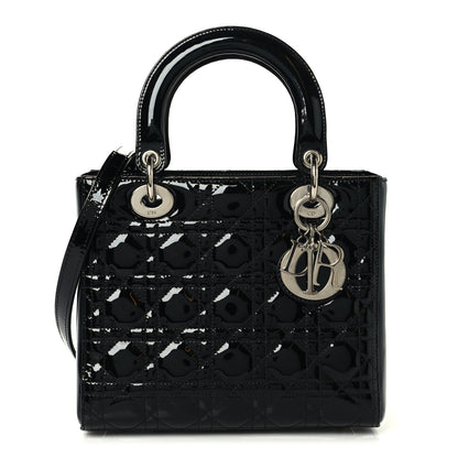 Christian Dior Patent Cannage Medium Lady Dior Black 1 of 12