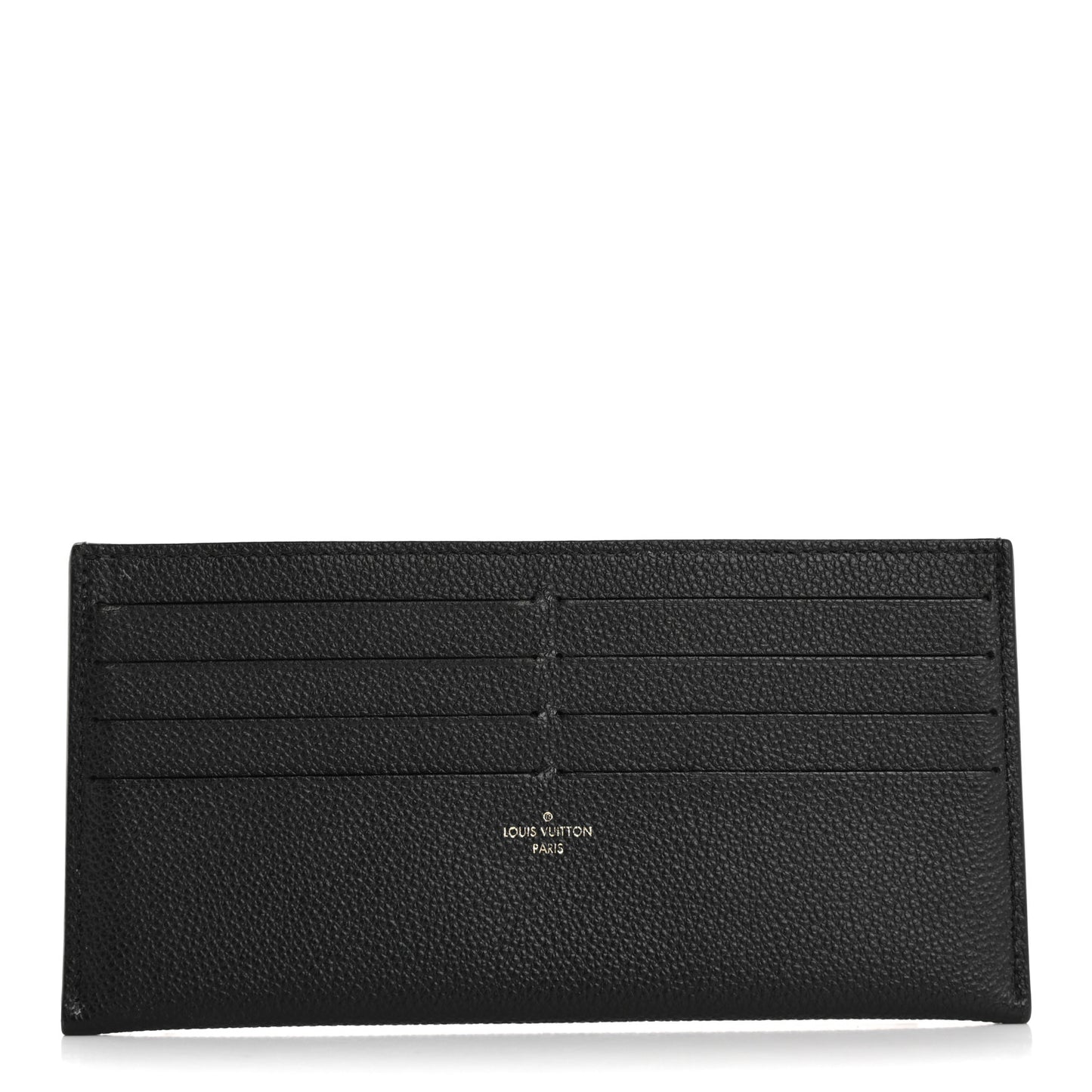 Calfskin Felicie Chain Wallet Card Holder Insert Black