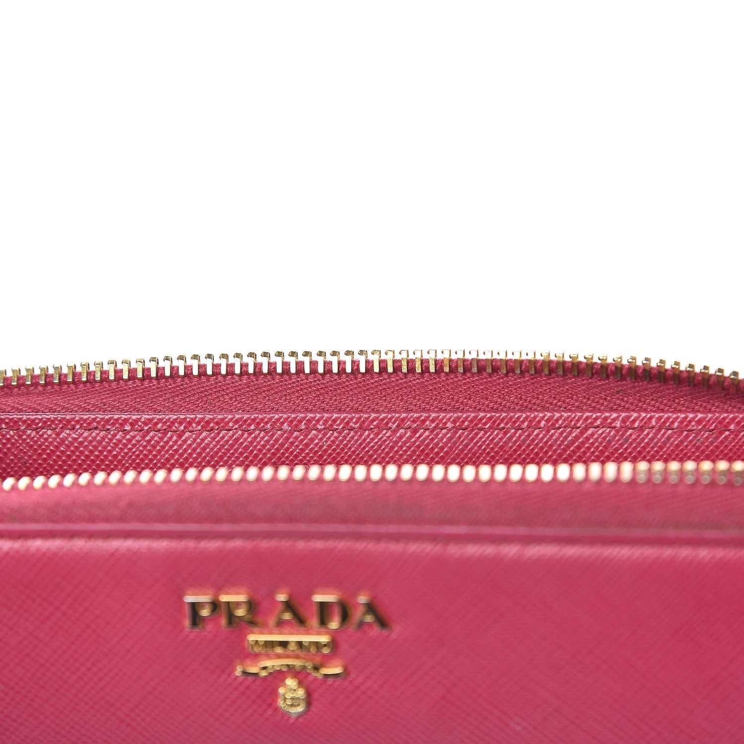 Prada Saffiano Zip Around Wallet Peonia 16 of 17
