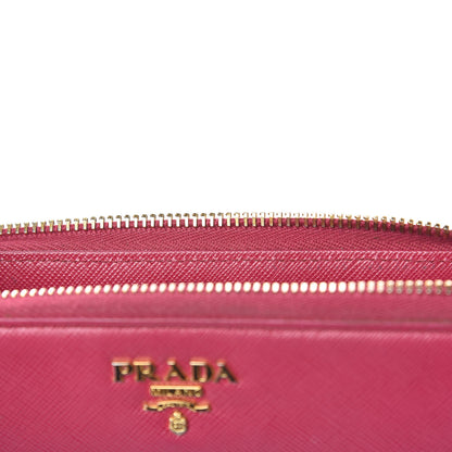 Prada Saffiano Zip Around Wallet Peonia 16 of 17