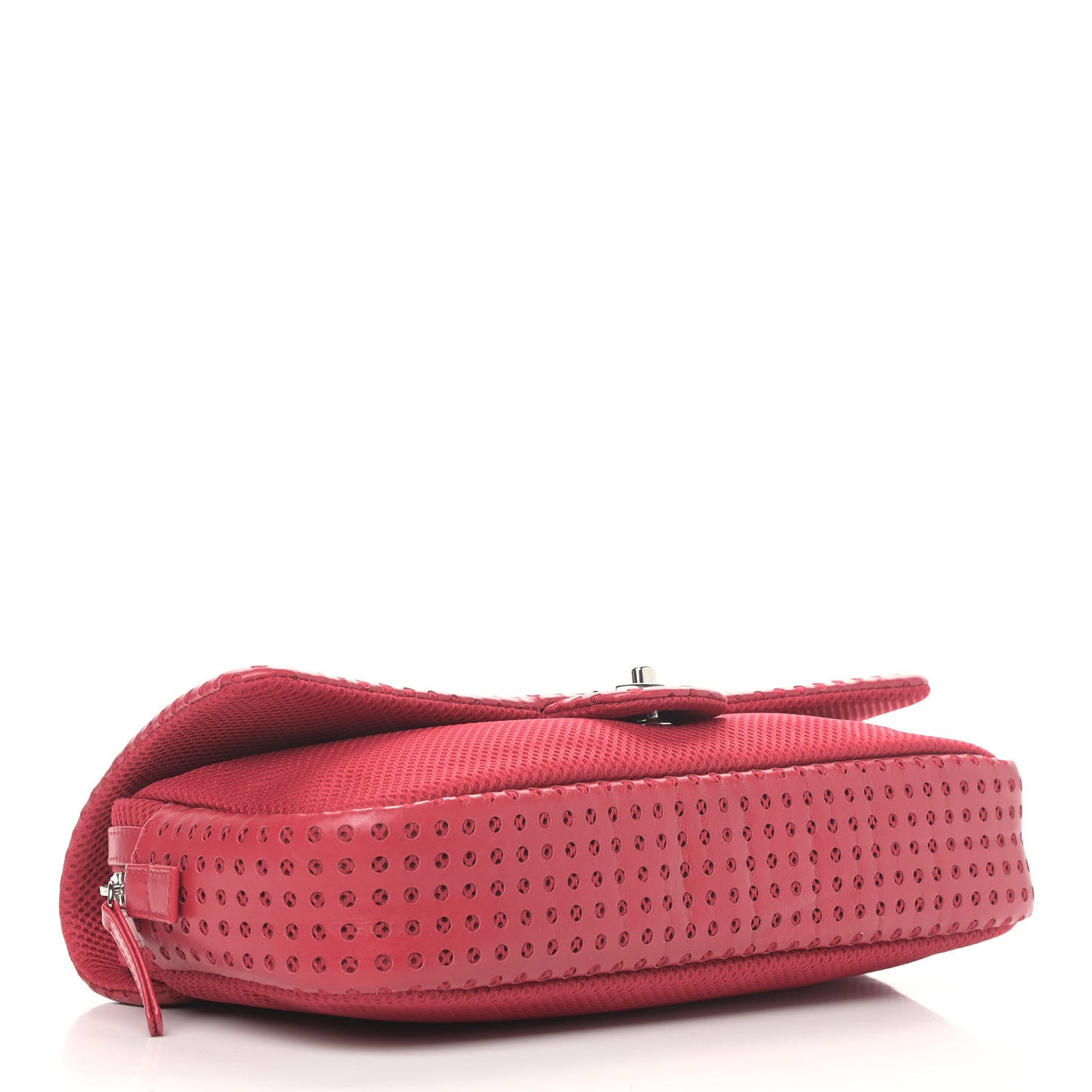 Perforated Lambskin Jumbo Easy Flap Pink