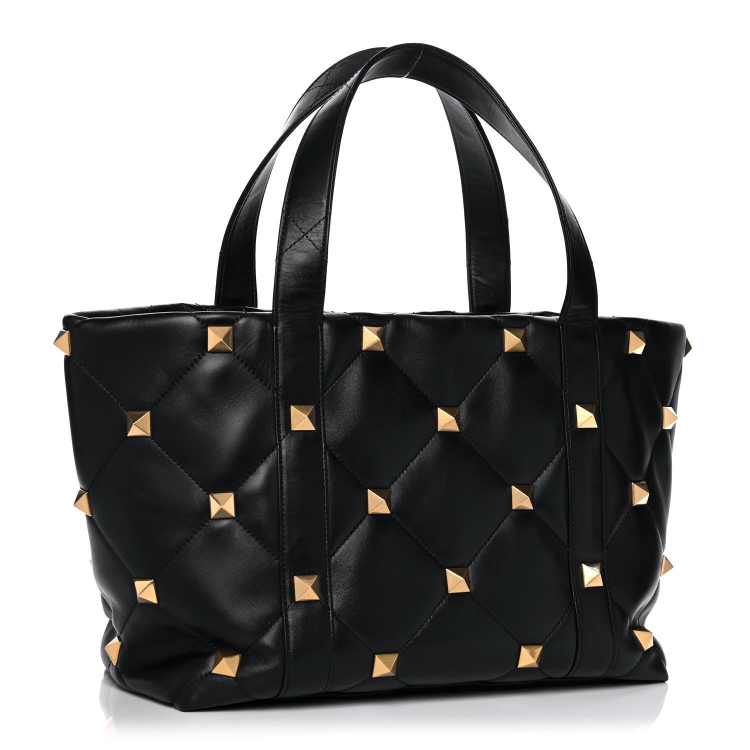 Valentino Garavani Nappa Medium Roman Stud Tote Black 3 of 12