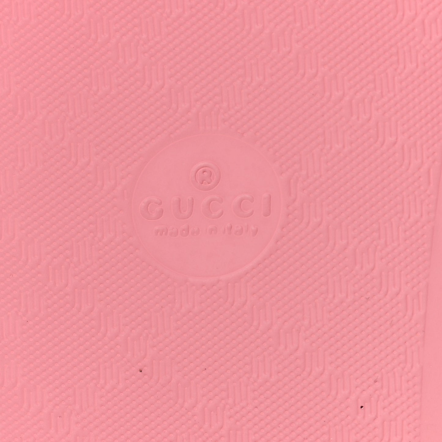 Rubber GG Monogram Perforated Womens Slide Sandals 36 Rose Box