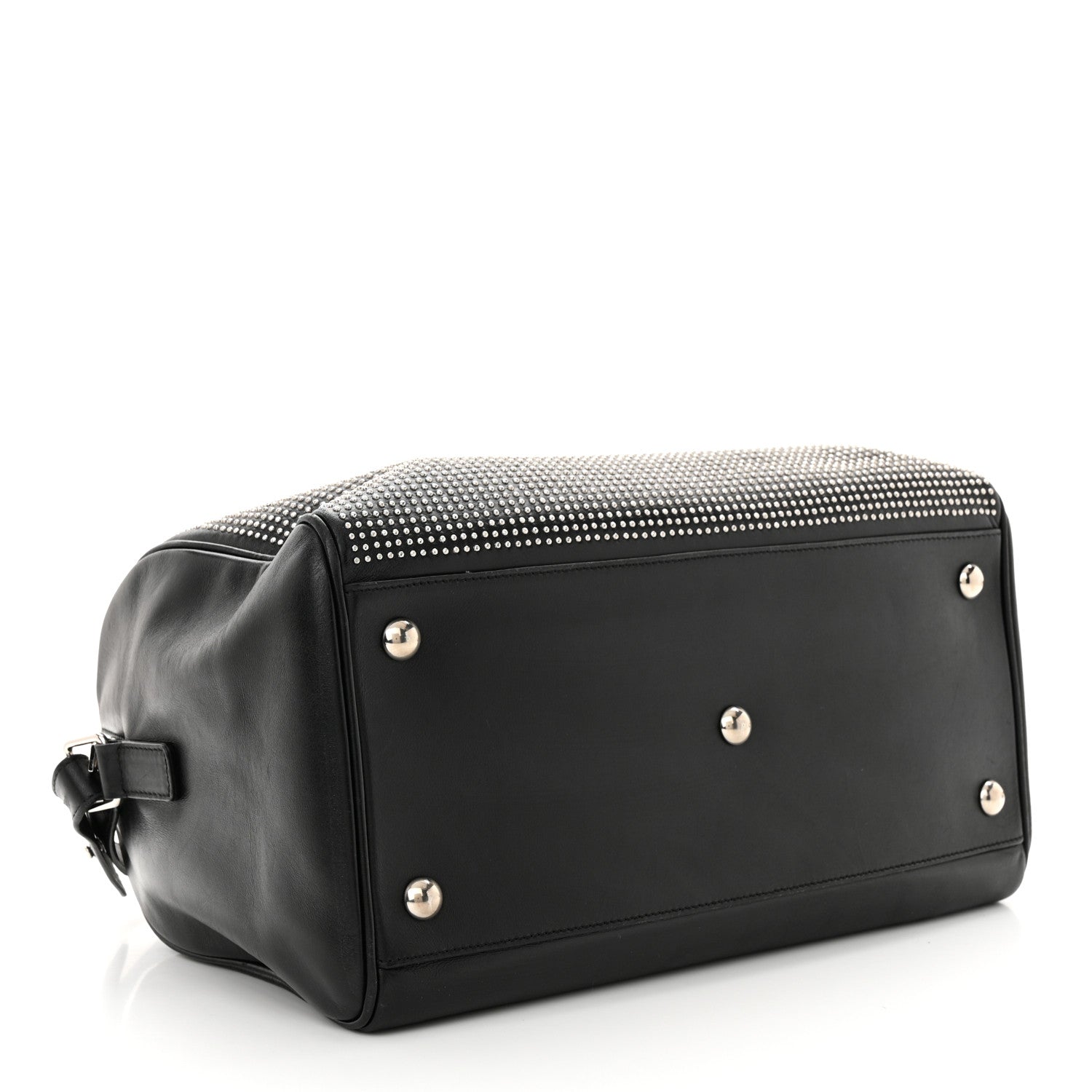Saint Laurent Calfskin Studded Classic Duffle 6 Black 4 of 12