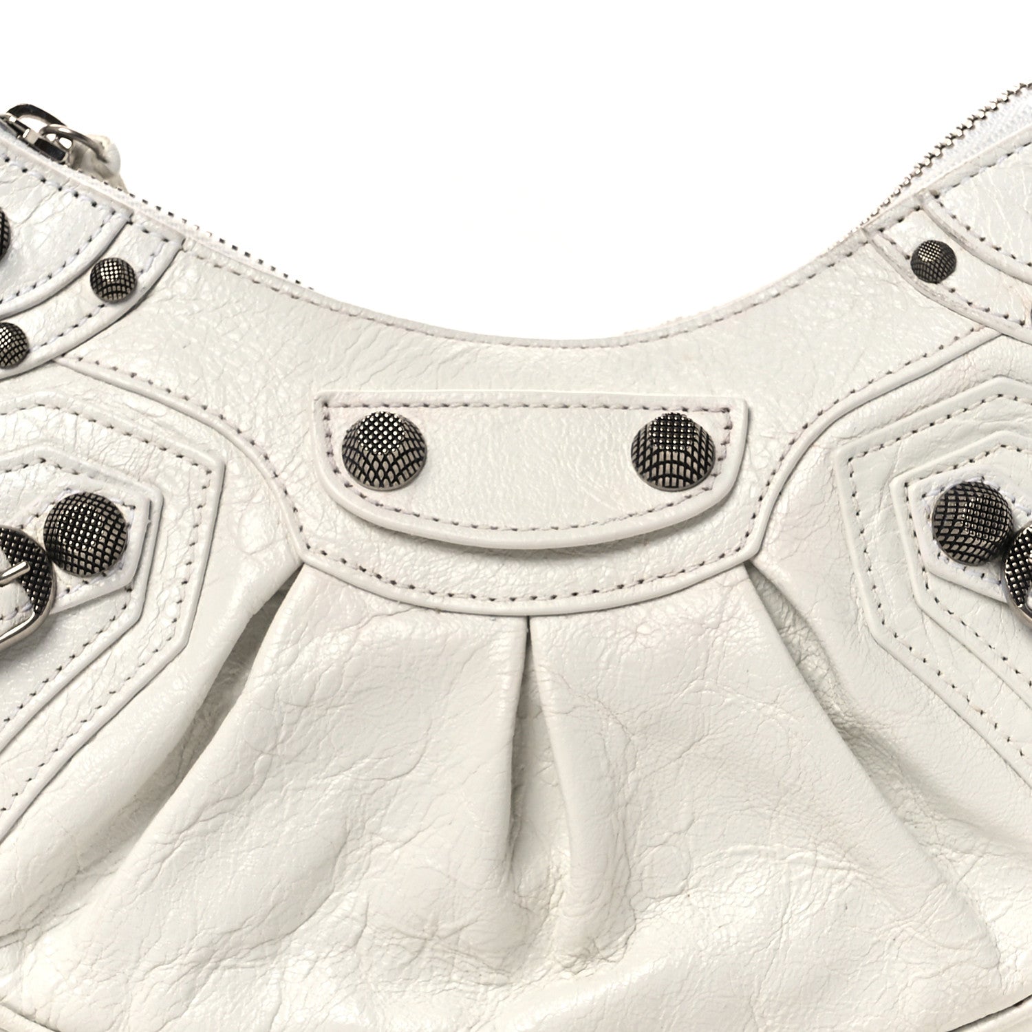 Balenciaga Agneau Arena Le Cagole Shoulder Bag XS Optic White 9 of 11