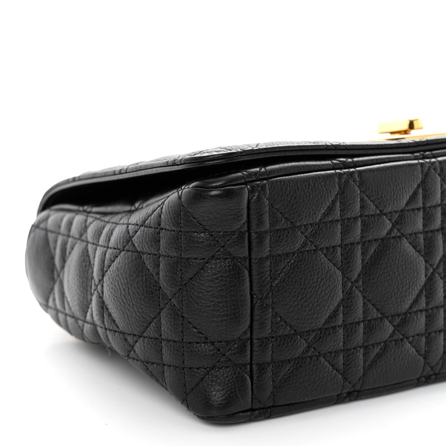 Calfskin Cannage Medium Caro Bag Black