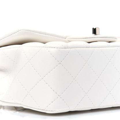 Chanel Lambskin Quilted Mini Rectangular Flap White 9 of 12