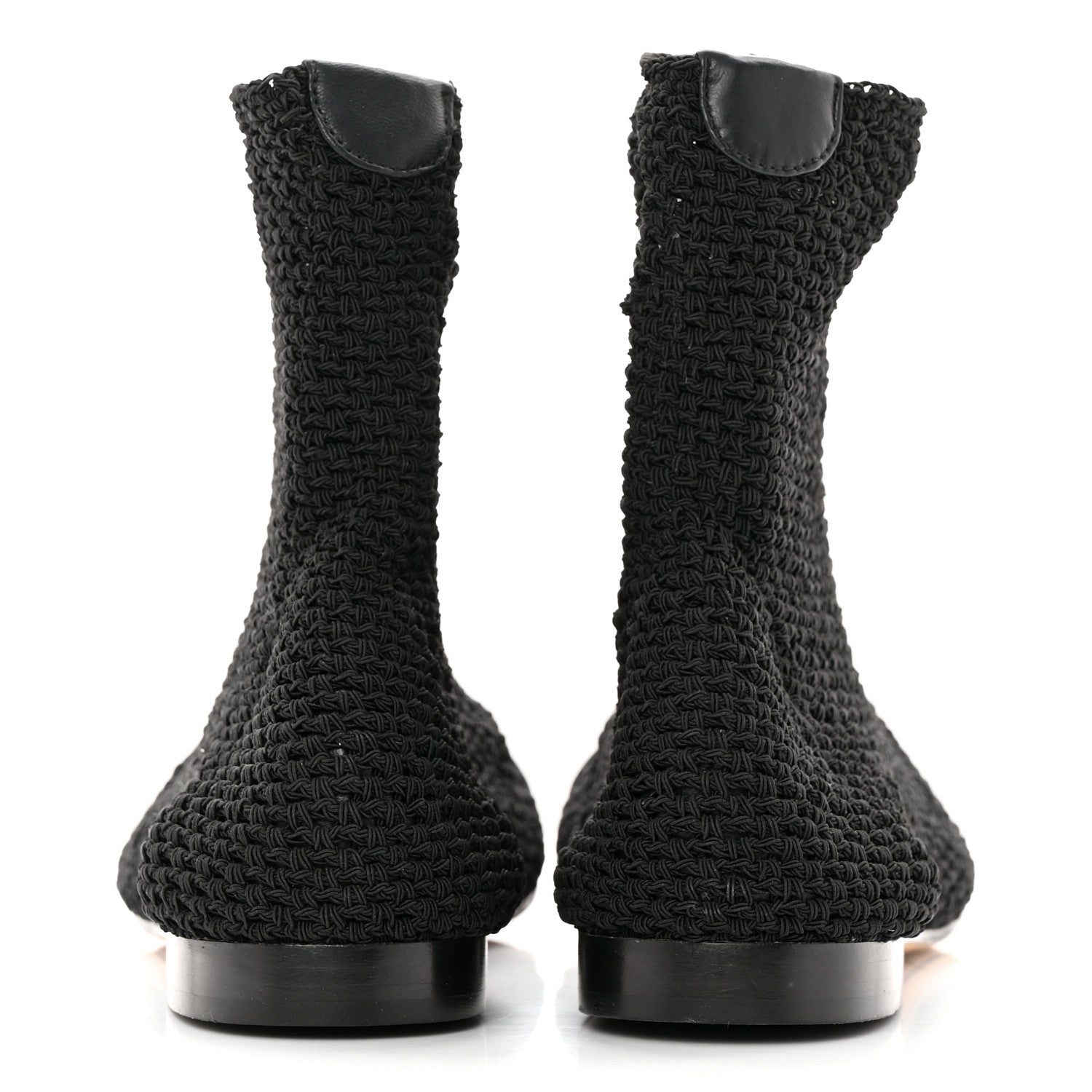 Chanel Crochet Patent Cap Toe Short Ankle Boots 35 Black 5 of 11