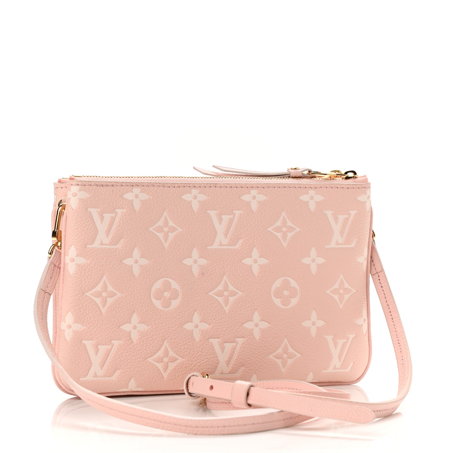 Empreinte Monogram Double Zip Pochette Rose