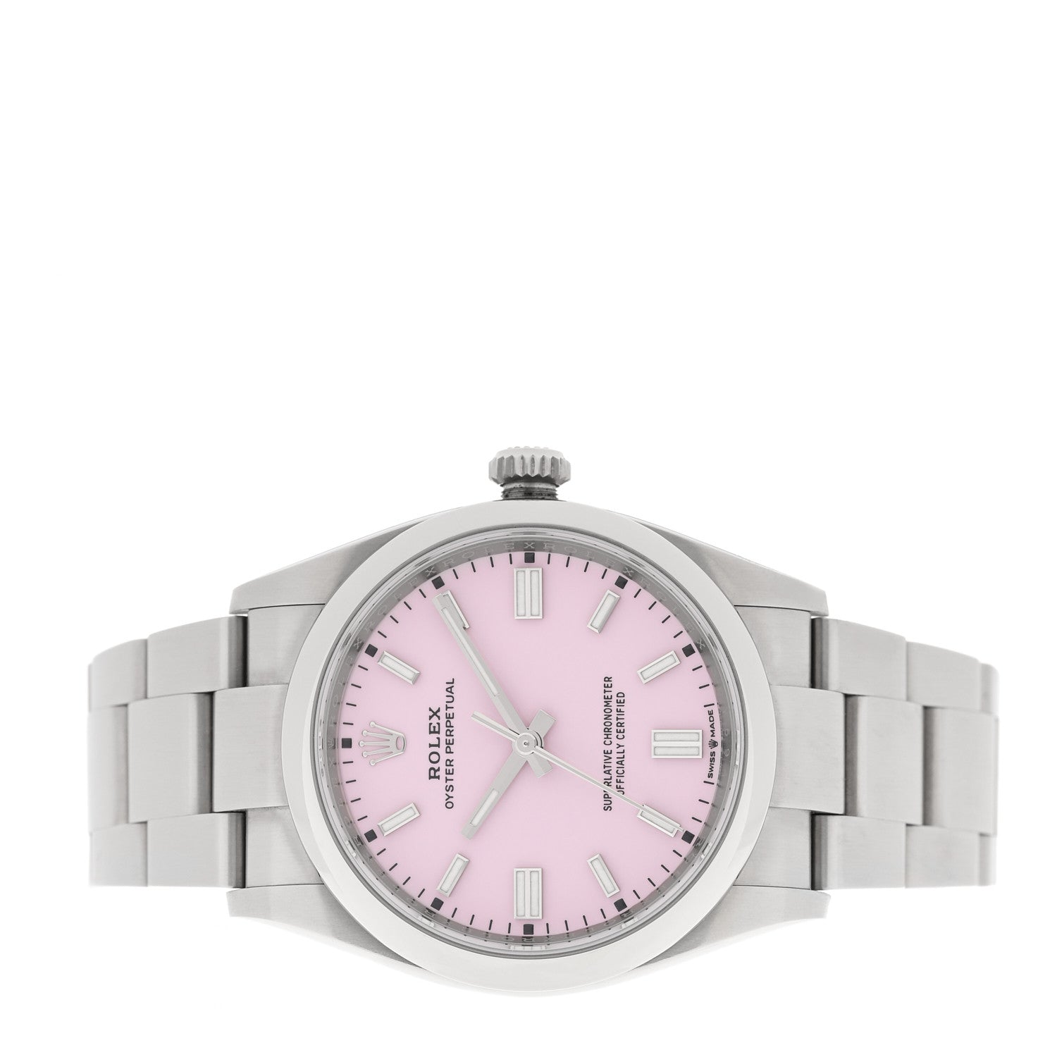 Rolex Stainless Steel 36mm Oyster Perpetual Watch Candy Pink 126000 2 of 5