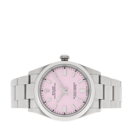 Rolex Stainless Steel 36mm Oyster Perpetual Watch Candy Pink 126000 2 of 5