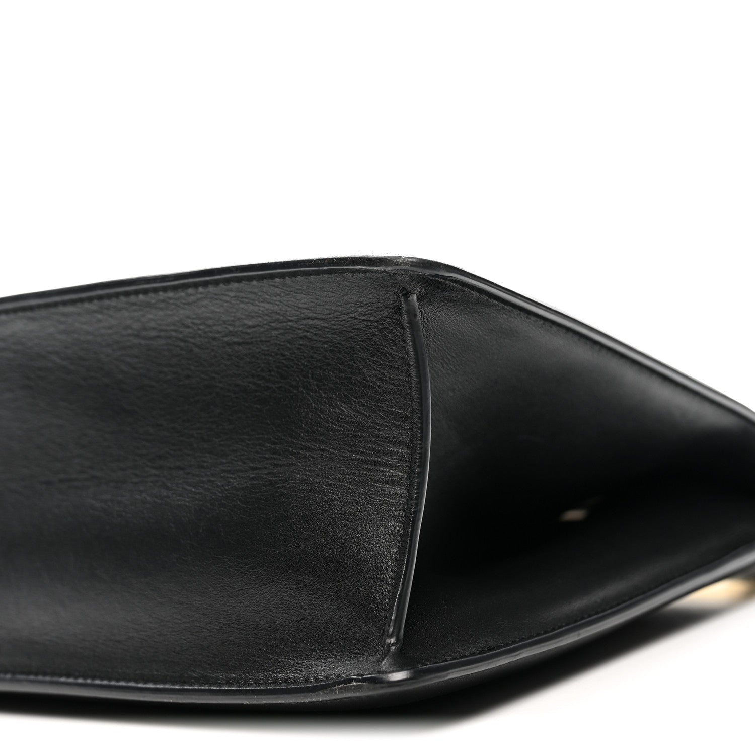 Celine Smooth Calfskin Medium Clasp Shoulder Bag Black 10 of 14