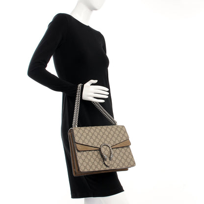 Gucci GG Supreme Monogram Medium Dionysus Shoulder Bag Taupe 2 of 12