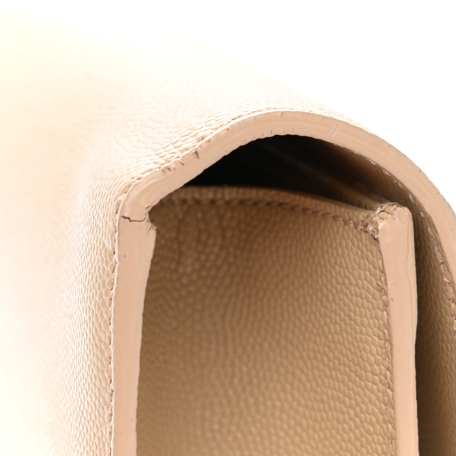 Saint Laurent Grain De Poudre Classic Monogram Cassandre Clutch Nude 8 of 9