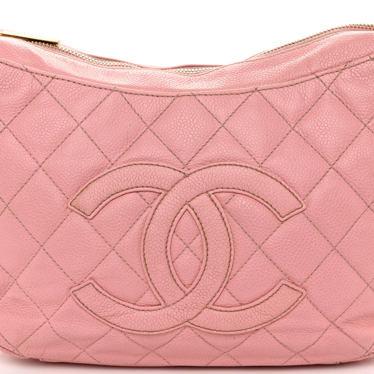 Caviar Quilted Timeless CC Shoulder Bag Pink