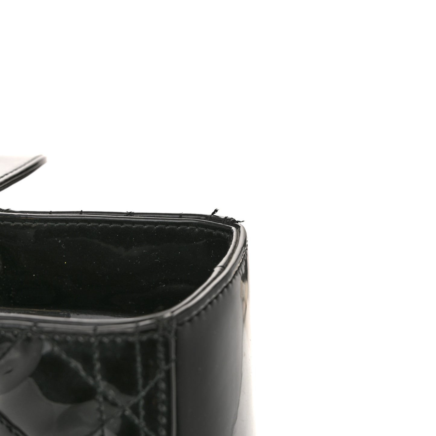 Patent Cannage Large Lady Dior Black