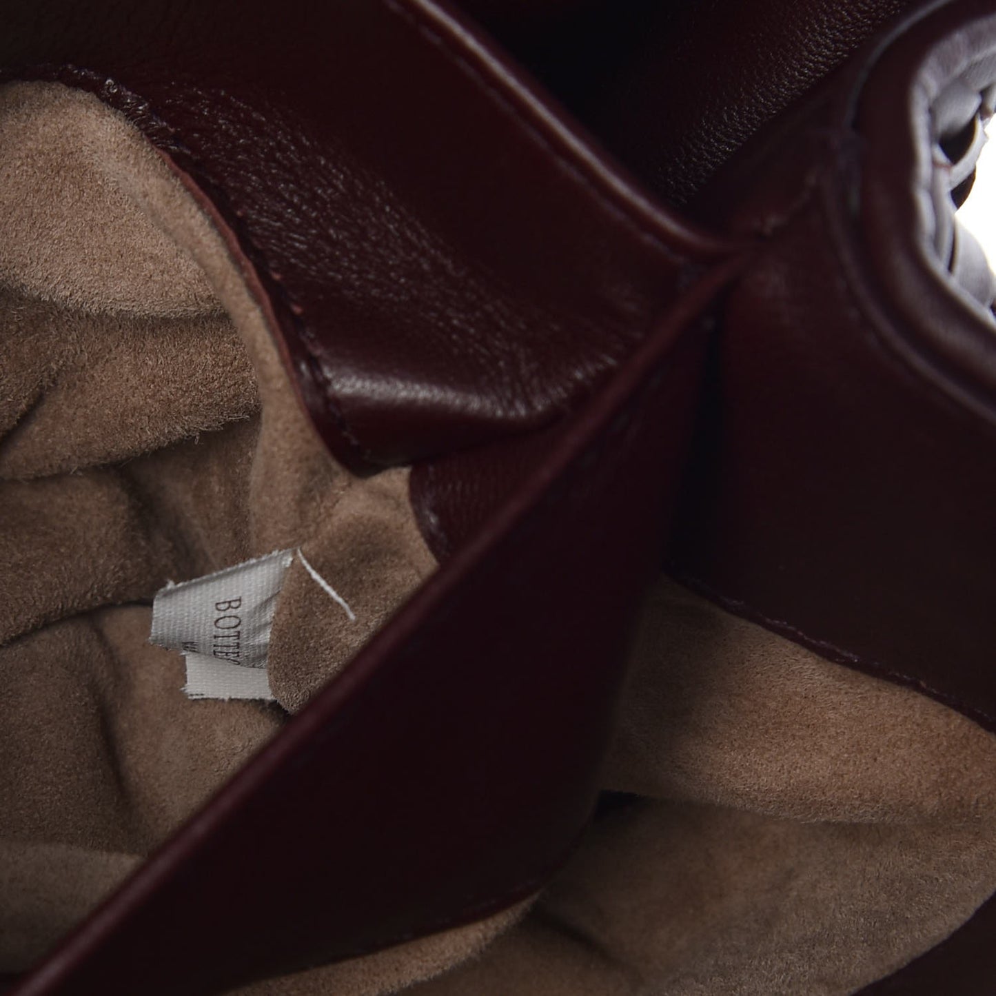 Nappa Intrecciato Baby Olimpia Shoulder Bag Dark Barolo