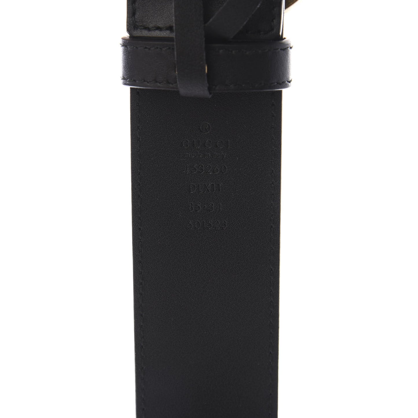 Moon Calfskin Pearl Double G 40mm Belt 85 34 Black Cream