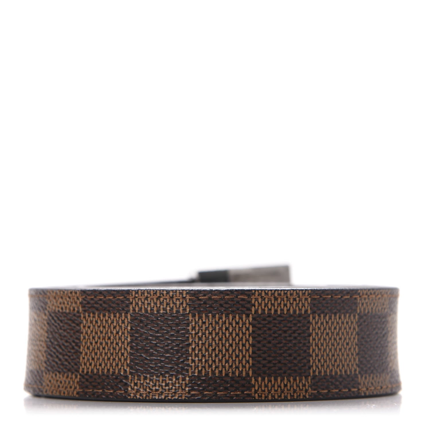 Louis Vuitton Damier Ebene LV Paris Buckle Belt 100 40 Silver 2 of 6