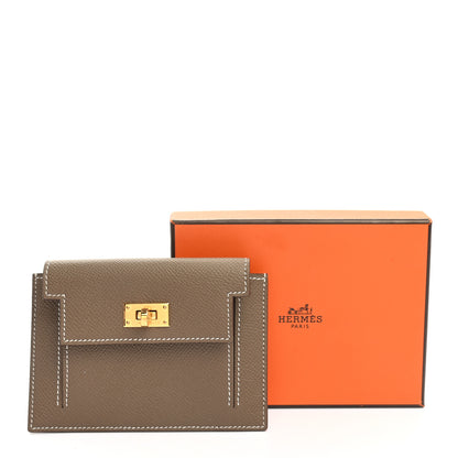 Hermes Epsom Kelly Pocket Compact Wallet Etoupe 8 of 8