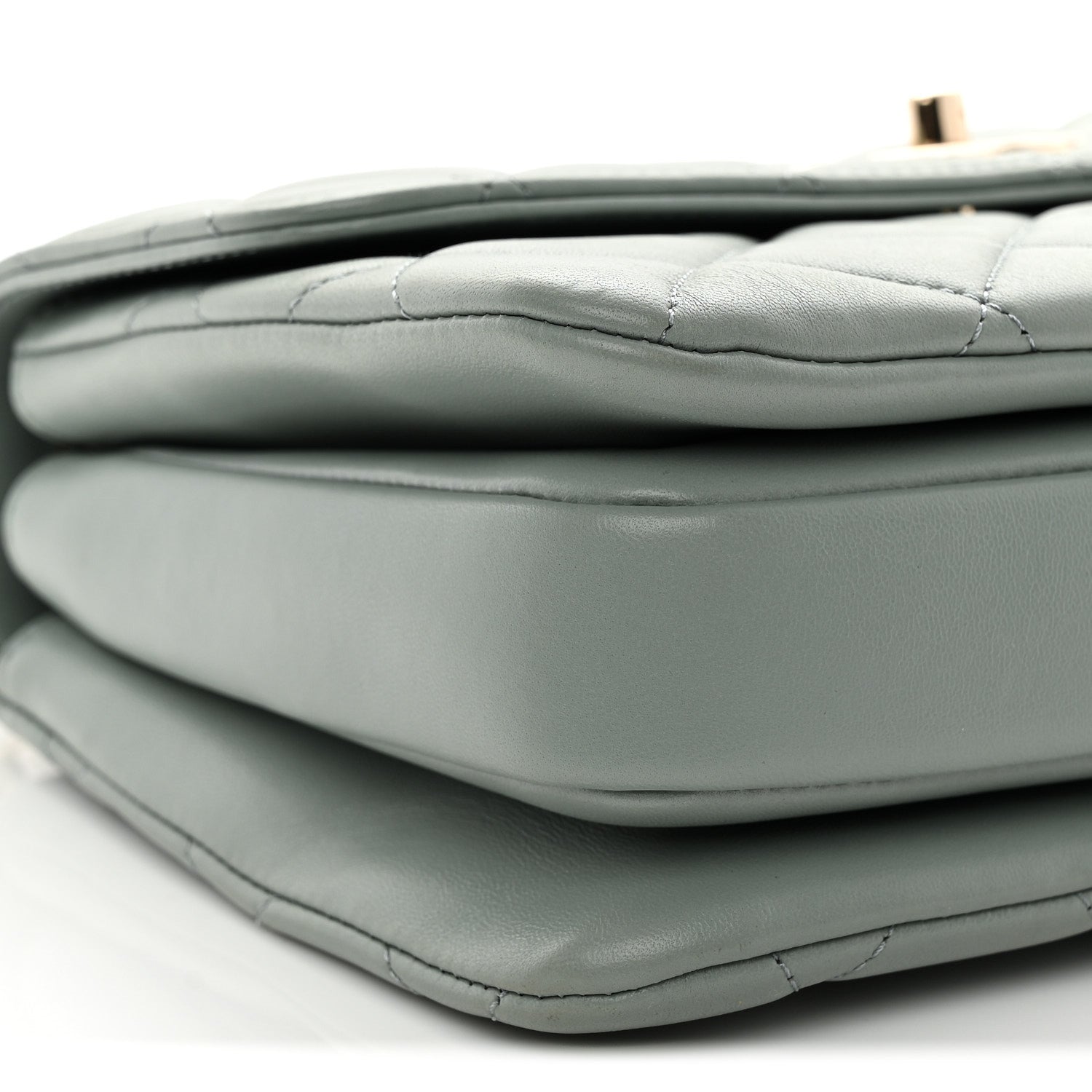Chanel Lambskin Quilted Small Trendy CC Flap Dual Handle Bag Light Grey 9 of 10
