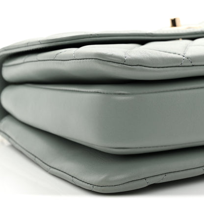Chanel Lambskin Quilted Small Trendy CC Flap Dual Handle Bag Light Grey 9 of 10