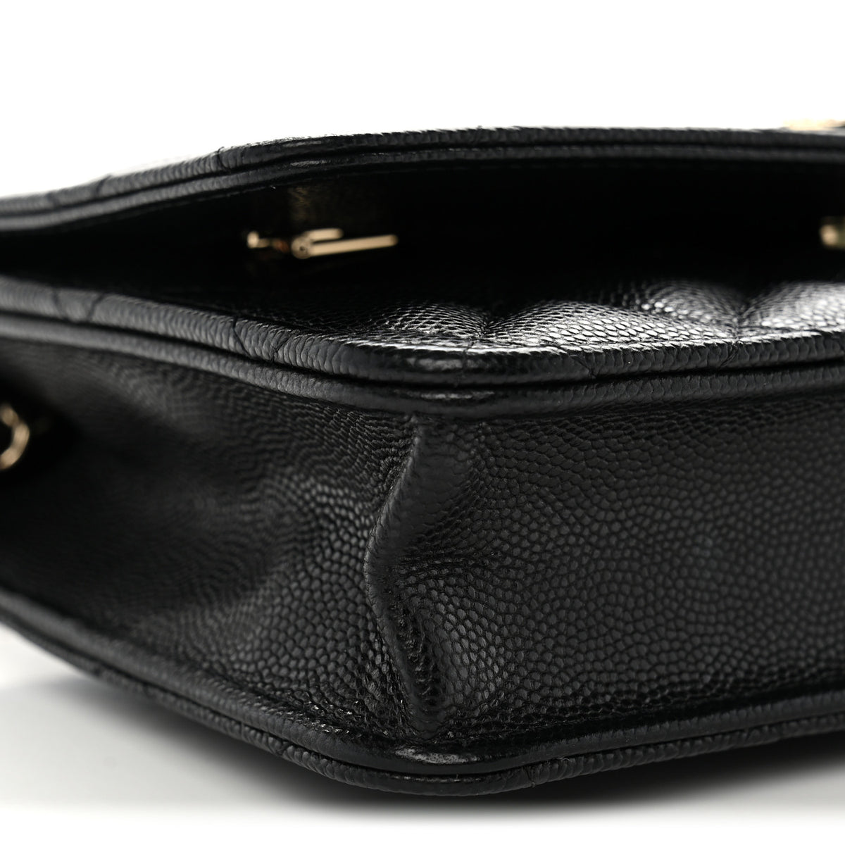 Chanel Caviar Quilted Crystal CC Wallet On Chain WOC Black 10 of 11