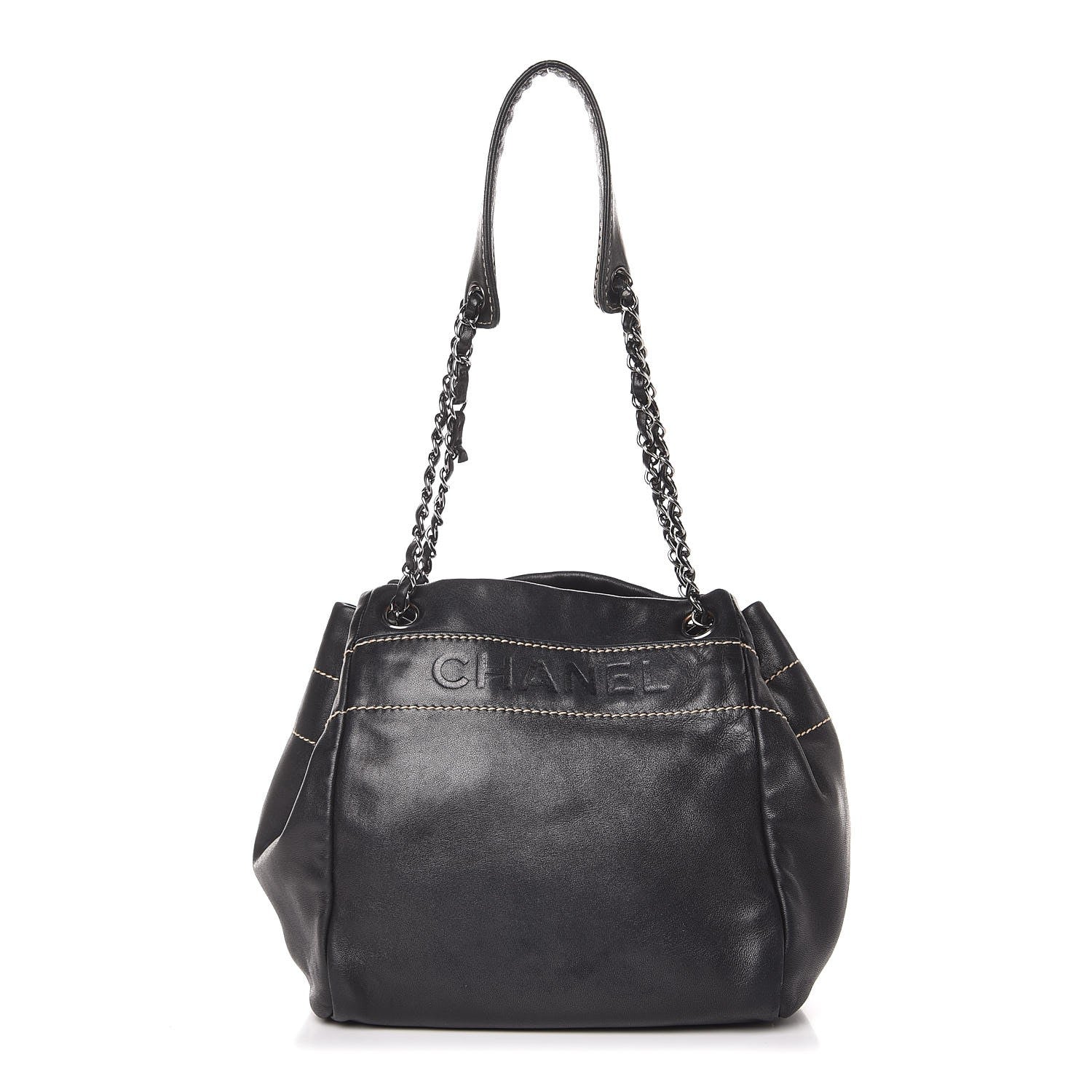 Chanel Lambskin Lax Accordion Hobo Black 1 of 11