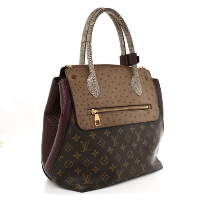 Louis Vuitton Ostrich Lizard Majestueux Tote MM Bordeaux 3 of 13