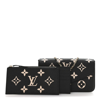 Louis Vuitton Empreinte Monogram Giant Felicie Pochette Black Beige 4 of 23