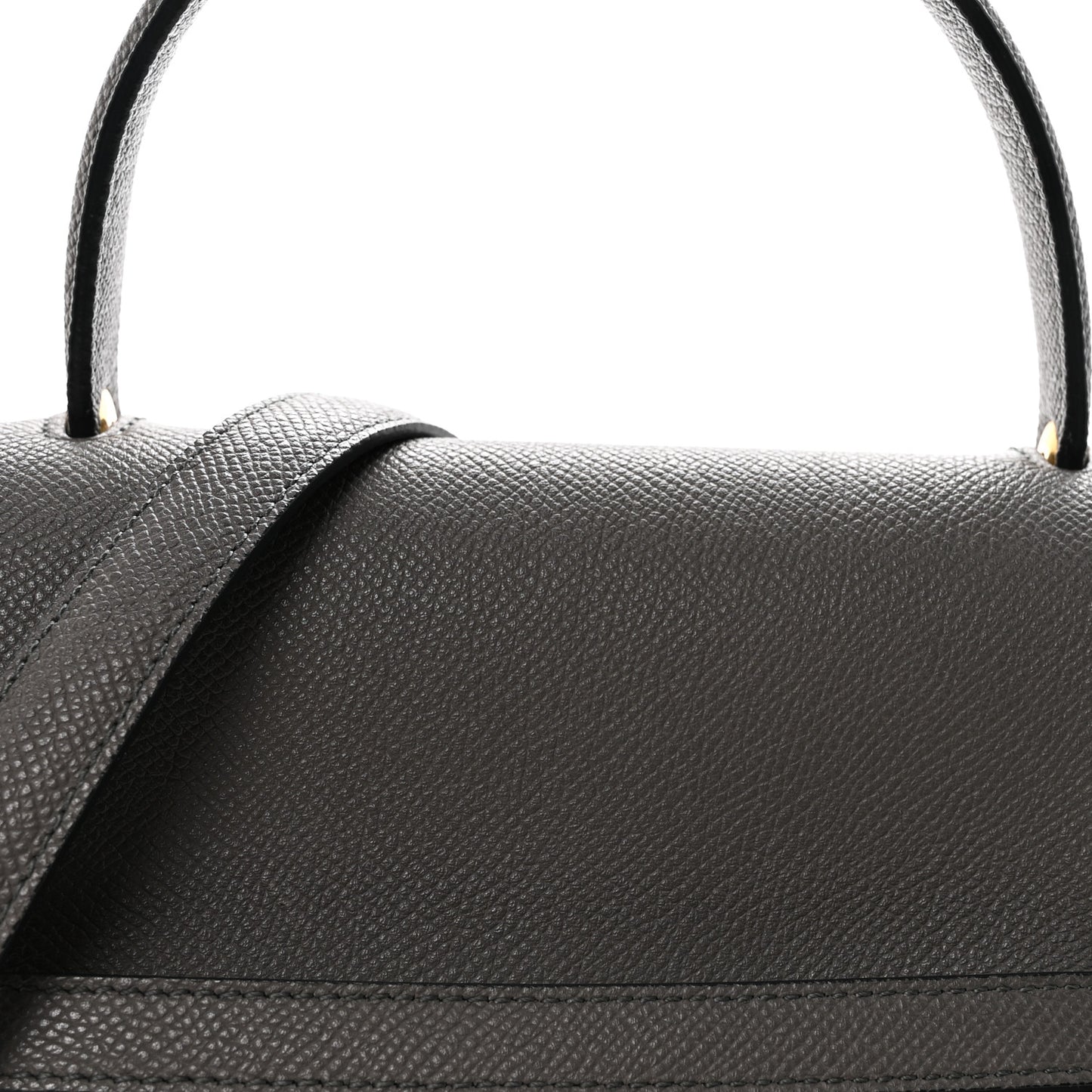 Baby Grained Calfskin Micro Belt Bag Grey