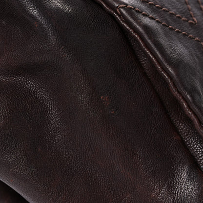 Chanel Calfskin Diamond Stitch Accordion Flap Brown 31 of 36