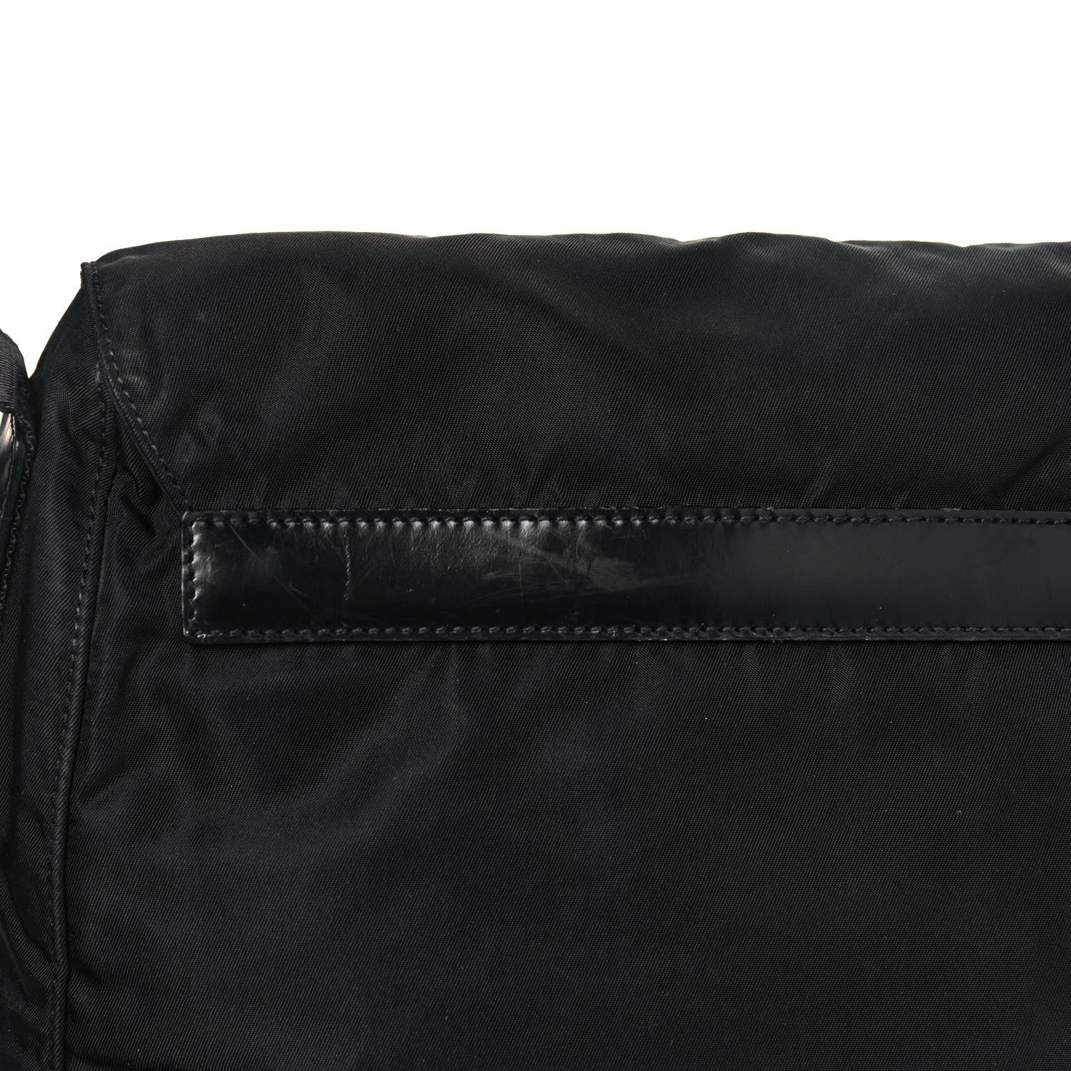 Prada Tessuto Nylon Single Buckle Messenger Bag Black 14 of 15