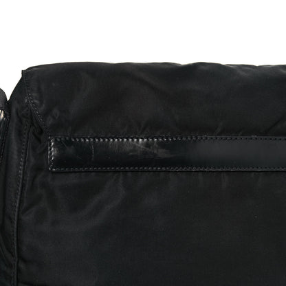 Prada Tessuto Nylon Single Buckle Messenger Bag Black 14 of 15