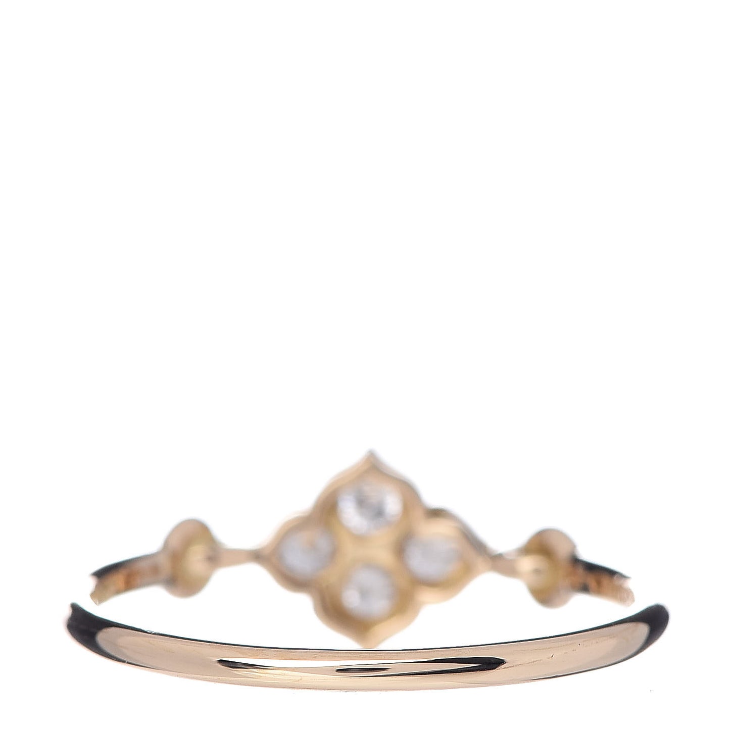 18K Yellow Gold Diamond Hindu Floral Ring 52 6